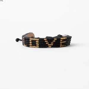 LOVE BRACELET - BLACK/GOLD
Beaded and Leather by The LOVE Project